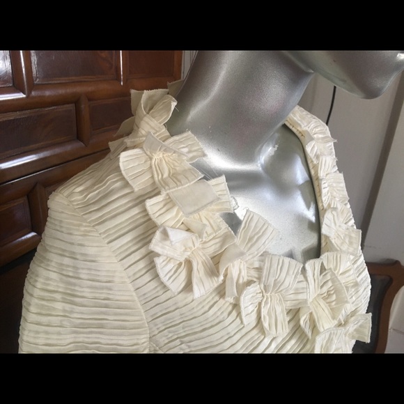 ANN FONTAINE FRENCH Zip Flower Blouse-FR34 US4 EUC - Picture 2 of 6